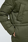 Lightweight puffer long down coat 4 | GREEN/ KHAKI / LIME GREEN | Audimas