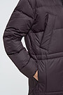 Lightweight puffer long down coat 4 | BROWN/BORDEAUX | Audimas