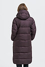 Lightweight puffer long down coat 2 | BROWN/BORDEAUX | Audimas