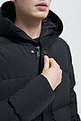 Long water repellent down jacket 3 | BLACK | Audimas