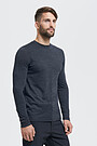 Fine merino wool long sleeve top 1 | GREY/MELANGE | Audimas