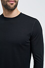 Fine merino wool long sleeve top 3 | BLACK | Audimas