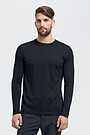 Fine merino wool long sleeve top 1 | BLACK | Audimas