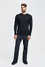 Fine merino wool long sleeve top 4 | BLACK | Audimas