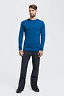 Fine merino wool long sleeve top 4 | BLUE | Audimas