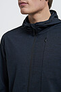 Soft surface zip-through hoodie 3 | BLACK | Audimas