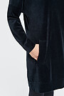 Cotton velour midi dress 3 | BLACK | Audimas