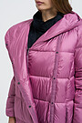 Lightweight puffer long down jacket 3 | RED/PINK | Audimas