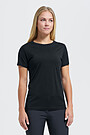 Fine merino wool short sleeve top 1 | BLACK | Audimas