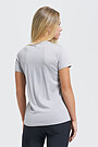 Fine merino wool short sleeve top 2 | GREY/MELANGE | Audimas