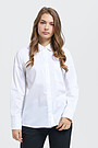 Stretch cotton shirt 1 | WHITE | Audimas