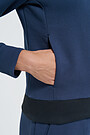 Brushed cotton zip-through jacket 4 | BLUE | Audimas