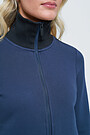 Brushed cotton zip-through jacket 3 | BLUE | Audimas