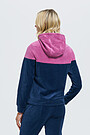 Cotton velour zip-through hoodie 2 | RED/PINK | Audimas