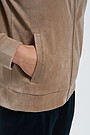 Cotton velour zip-through hoodie 4 | BROWN/BORDEAUX | Audimas