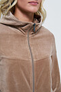 Cotton velour zip-through hoodie 3 | BROWN/BORDEAUX | Audimas