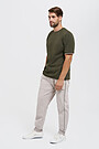 Pique cotton loose fit sweatpants 4 | GREY/MELANGE | Audimas