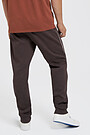 Pique cotton loose fit sweatpants 2 | BROWN/BORDEAUX | Audimas