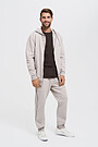 Pique cotton zip-through hoodie 4 | GREY/MELANGE | Audimas