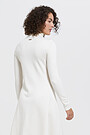 High neck merino wool mix midi dress 2 | WHITE | Audimas