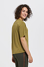 Relaxed fit modal-cotton t-shirt 2 | GREEN/ KHAKI / LIME GREEN | Audimas