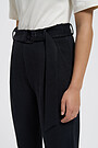 High waist belted pants 3 | BLACK | Audimas