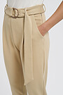 High waist belted pants 3 | YELLOW/ORANGE | Audimas