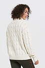 Chunky knit sweater with wool 2 | WHITE | Audimas