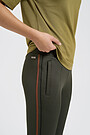 Sweatpants with side-stripe detail 3 | GREEN/ KHAKI / LIME GREEN | Audimas