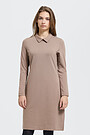 Modal-cotton terry midi dress 1 | BROWN/BORDEAUX | Audimas