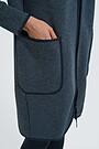 Warm fleece long zip-through jacket 4 | GREY/MELANGE | Audimas