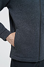 Warm fleece zip-through jacket 3 | GREY/MELANGE | Audimas