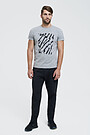 Cotton tee with print 3 | GREY/MELANGE | Audimas