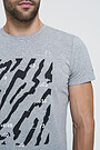 Cotton tee with print 2 | GREY/MELANGE | Audimas