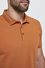 Cotton polo shirt 3 | BROWN/BORDEAUX | Audimas