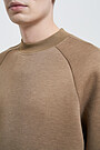 Interlock knit sweatshirt 3 | BROWN/BORDEAUX | Audimas