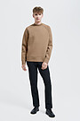 Interlock knit sweatshirt 4 | BROWN/BORDEAUX | Audimas