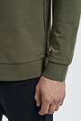 Stretch cotton sweatshirt 3 | GREEN/ KHAKI / LIME GREEN | Audimas