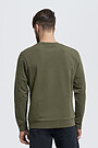 Stretch cotton sweatshirt 2 | GREEN/ KHAKI / LIME GREEN | Audimas