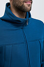 Brushed cotton zip-through hoodie 3 | BLUE | Audimas