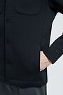 Cotton interlock knit zip-through jacket 4 | BLACK | Audimas