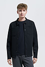 Cotton interlock knit zip-through jacket 1 | BLACK | Audimas