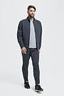 Pique cotton slim fit sweatpants 4 | GREY/MELANGE | Audimas