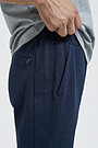 Pique cotton slim fit sweatpants 3 | BLUE | Audimas