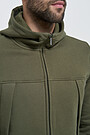 Brushed cotton zip-through hoodie 3 | GREEN/ KHAKI / LIME GREEN | Audimas