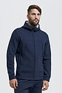 Brushed cotton zip-through hoodie 1 | BLUE | Audimas