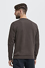 Stretch cotton sweatshirt 2 | BROWN/BORDEAUX | Audimas