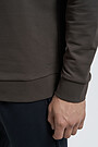 Stretch cotton sweatshirt 3 | BROWN/BORDEAUX | Audimas