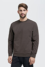 Stretch cotton sweatshirt 1 | BROWN/BORDEAUX | Audimas