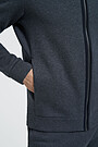 Brushed cotton zip-through jacket 4 | GREY/MELANGE | Audimas